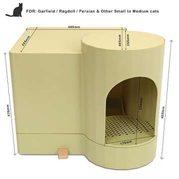 Litter Box Enclosure with lid Scoop,Kitty Cat Litter Box Furniture Hidden,No Need Installation,Dog Proof Cat Toilet Feline Hideaway,Covered Large House Indoor Decor,Flushable and Deodorizer Green