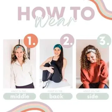 Soft Non-Slip Stretchy Headbands for Women - Buttery & comfortable, Wide Knot, Workout Hairband, Sweat Absorbent Colors, No Headache Fit, Sports Band, Runner, Nurses Headband, Hair styling accessories