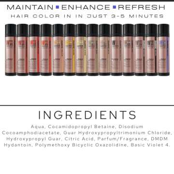 Watercolors Semi Permanent Color Depositing Shampoo. Sulfate & Paraben Free to Maintain & Enhance Hair Color 8 fl oz - CRIMSON SPLASH