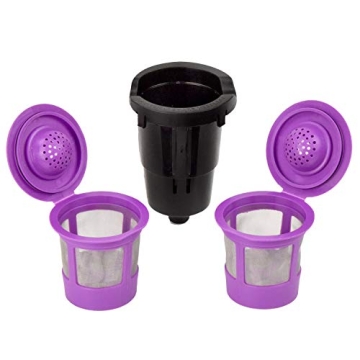 Keurig Mini Reusable K Cup | Durable & Easy To Use | 2 Pack + Adapter