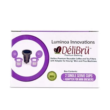 Keurig Mini Reusable K Cup | Durable & Easy To Use | 2 Pack + Adapter