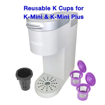Keurig Mini Reusable K Cup | Durable & Easy To Use | 2 Pack + Adapter