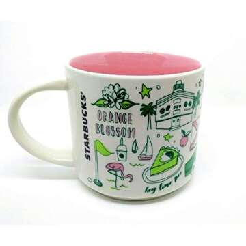Starbucks FLORIDA Been There Series Across The Globe Collection Ceramic Coffee Mug, 14 ounces