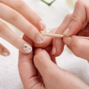 roomir 100PCS Orange Sticks for Nails 4.5 Inch - Wooden Cuticle Pusher & Remover Set - Non-Toxic, Skin-Safe - Wood Tools for Manicure & Pedicure - Disposable Set for Home & Salon - Won't Break Easily