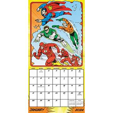 2024 DC Comics Justice League Classic Wall Calendar