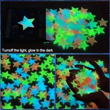 Colorful Glow in The Dark Stars for Kids' Rooms