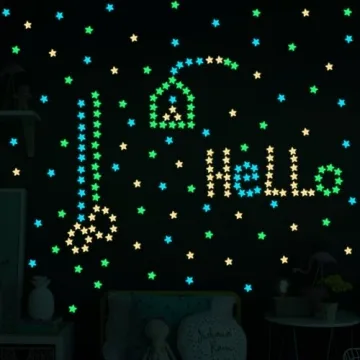 Colorful Glow in The Dark Stars for Kids' Rooms