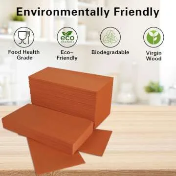 100 Pack Terracotta Paper Napkins, Disposable Linen-Feel Guest Towels Cloth-Like Hand Towels, Soft, Absorbent, Paper Hand Napkins for Kitchen, Bathroom, Parties, Weddings, Dinners - 12" x 17"