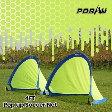 Poray 4FT Portable Soccer Goal Set for Kids Training