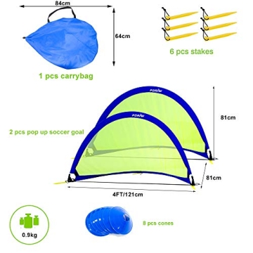 Poray 4FT Portable Soccer Goal Set for Kids Training