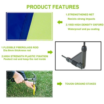 Poray 4FT Portable Soccer Goal Set for Kids Training