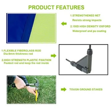 Poray 4FT Portable Soccer Goal Set for Kids Training