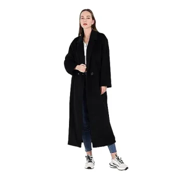 Stylish Women's Oversized Wool Blend Trench Coat
