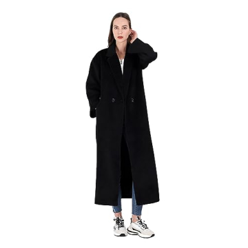 Stylish Women's Oversized Wool Blend Trench Coat