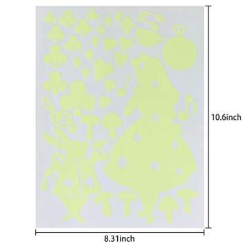 Fairy Girl Glow in Dark Wall Stickers, BENBO Stars PVC Vinyl Luminous Wall Decals DIY Wall Stickers for Home Decor Mural Decor Girls Kids Nursery Room Decoration