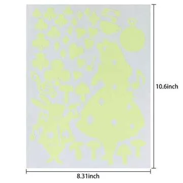 Fairy Girl Glow in Dark Wall Stickers, BENBO Stars PVC Vinyl Luminous Wall Decals DIY Wall Stickers for Home Decor Mural Decor Girls Kids Nursery Room Decoration