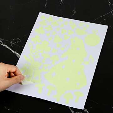 Fairy Girl Glow in Dark Wall Stickers, BENBO Stars PVC Vinyl Luminous Wall Decals DIY Wall Stickers for Home Decor Mural Decor Girls Kids Nursery Room Decoration