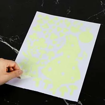 Fairy Girl Glow in Dark Wall Stickers, BENBO Stars PVC Vinyl Luminous Wall Decals DIY Wall Stickers for Home Decor Mural Decor Girls Kids Nursery Room Decoration