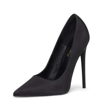 Elisabet Tang High Heels Womens Pointed Toe Heels Satin Pumps Stiletto Bridal Party Dress Evening We...