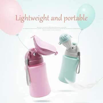 Portable Potty Travel for Car Travel Camping for Outdoor Car Travel Road Trip Camping Park Beach (Girl Pink)