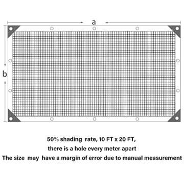 Durable 50% Black Shade Cloth for Outdoor & Gardening