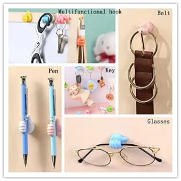 Thumb Wall Hooks - 14pcs Silicone Cable Organizer Clips