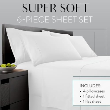 Danjor Linens 6 Piece Soft Queen Sheet Set for All