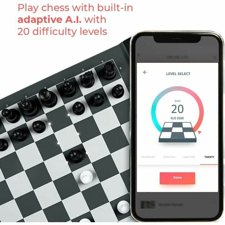 AI Adaptive Square Off Pro Chess Game - Portable Set