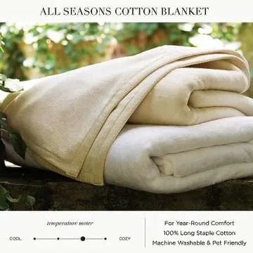 Peacock Alley All Seasons Luxury Cotton Blanket - Cozy & Versatile for Every Occasion