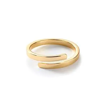 PAVOI 14K Gold Plated Twist Stacking Ring for Women