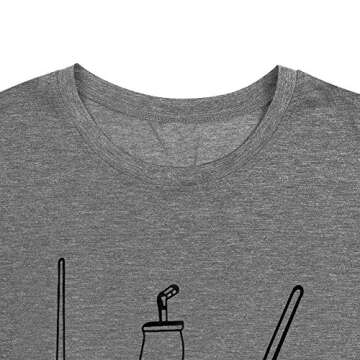 GEMLON I Just Took a DNA Test T-Shirt Women Halloween Sanderson Sisters Retro Vintage Graphic Tee (03-Grey, XL)