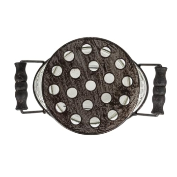 Creative Co-Op Glass Vase with Metal Frog Lid