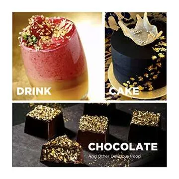 Cobakey 24K Edible Gold Flakes for Cake Decoration