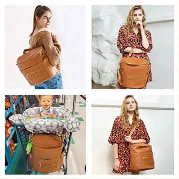 Stylish Leather Diaper Bag Backpack for Modern Parents