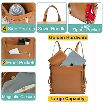 Stylish Leather Diaper Bag Backpack for Modern Parents