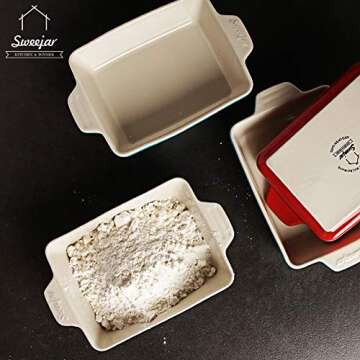 Sweejar Rectangular Ceramic Baking Dish with Handles