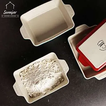 Sweejar Rectangular Ceramic Baking Dish with Handles