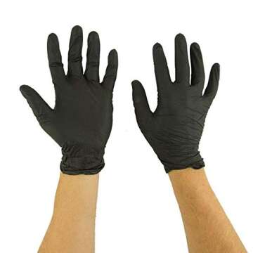 Golden Protective Services Outlet The Max Diesel, Industrial Black Nitrile Powder Free Gloves, 6 mil...