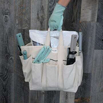 Durable Canvas Garden and Craft Tote Bag for All Ages