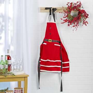 DII Women's Christmas Kitchen Apron Adjustable Adult Size for Cooking, Baking, Crafting & Entertaini...