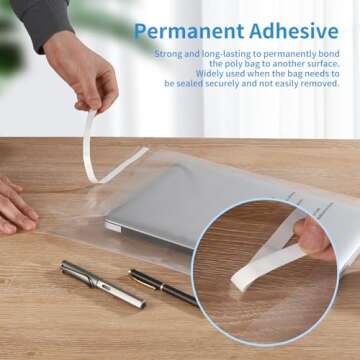 iMailer - 100 Pcs - 6" x 9", Clear Poly Bags with Suffocation Warning Self Seal 1.6 Mil for A7 A8 A9 Cards & Envelopes, Bakery, Cookies, Candies-Permanent Glue