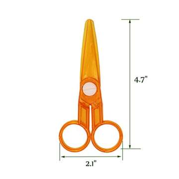 Assorted Color Plastic Preschool Training Scissors Art DIY Craft Paper Cutting Stationery for Kids (...