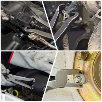 Upgraded 37960 Electrical Disconnect Pliers, 8in Automotive Tools Electrical Connector Pliers, Automotive Tools for Push Tab Style Plugs (Straight+60 Degree)