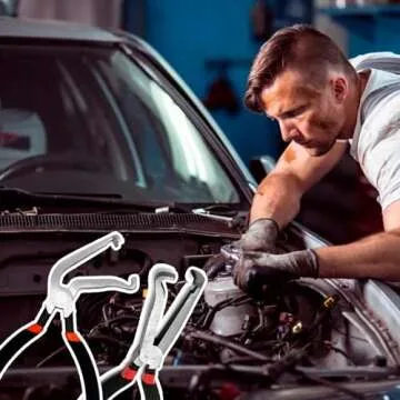 Upgraded 37960 Electrical Disconnect Pliers, 8in Automotive Tools Electrical Connector Pliers, Automotive Tools for Push Tab Style Plugs (Straight+60 Degree)