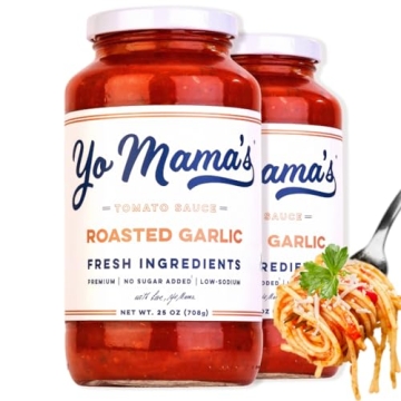 Yo Mama's Foods Keto Roasted Garlic Pasta Sauce - Versatile, Healthy & Delicious!