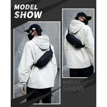 Fanny Pack for Mens Crossbody Bag, Sling Bag for Women Anti Theft Waist Packs with Adjustable Strap ...