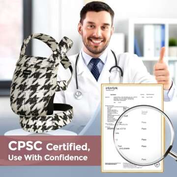 Momcozy Baby Carrier - Ergonomic, Cozy and Lightweight Carrier for 7-44lbs, Effortless to Put On, Id...