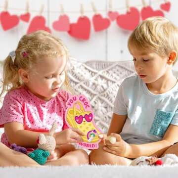 Unique Valentine's Day Cards with Shoe Charms for Kids
