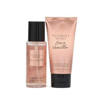 Victoria's Secret Bare Vanilla Mini Fragrance Duo Gift Set, Notes of Soft Cashmere