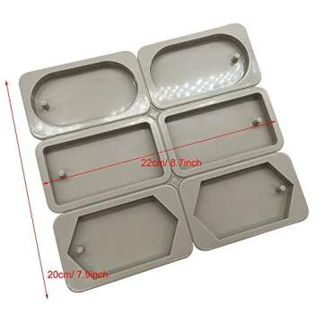 Silicone Wax Molds, KOOTIPS Resin Jewelry Molds Making with Hanging Hole for DIY Jewelry Craft Makin...